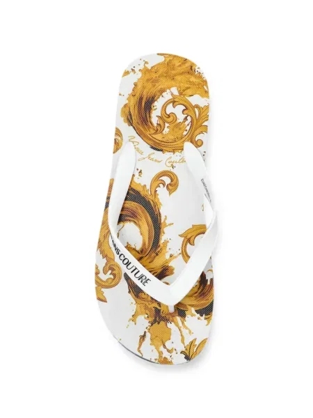 Șlapi Versace Jeans Couture cu imagine alb