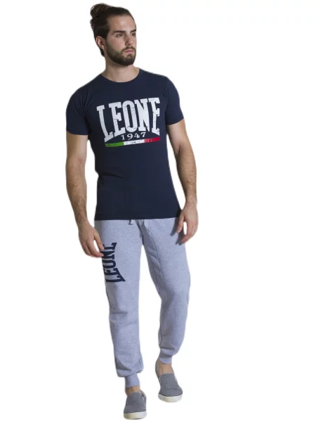 Leone Apparel koszulka z krótkim rękawem niebieska