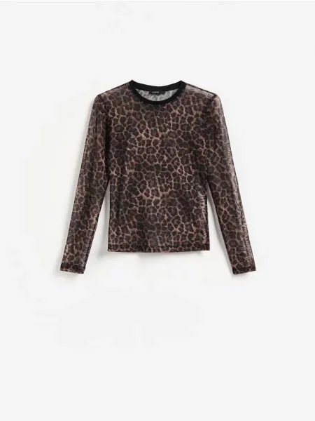 Reserved Blúzka s leopardím vzorom viacfarebná