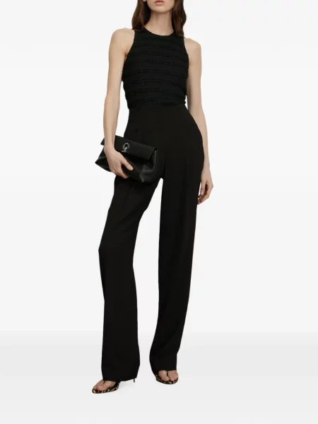 Top Veronica Beard cu volane negru