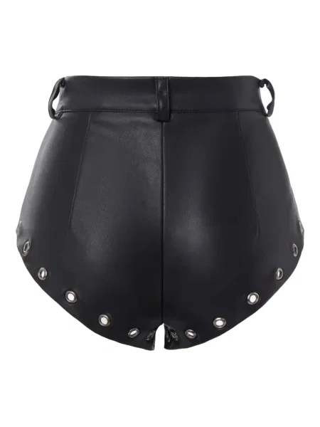 Pantaloni scurți Lika cu șireturi din dantelă negru