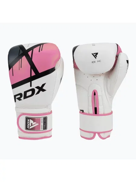 Boxerské rukavice RDX bílo-růžové bílé