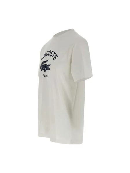 Koszulka Lacoste Big Logo Ultra-Dry krótki rękaw czysty S biały