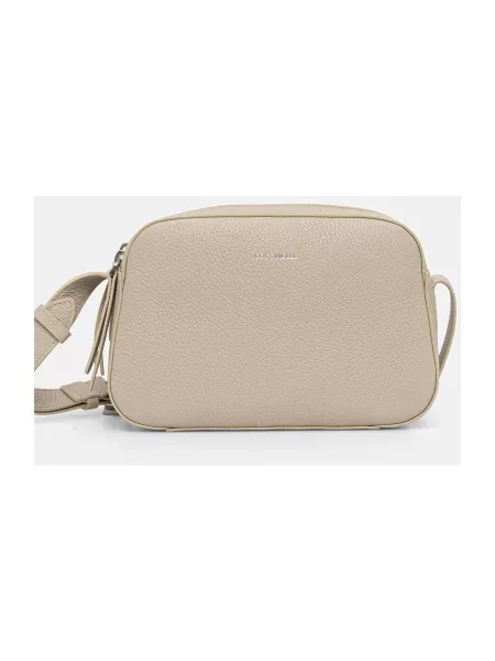 Coccinelle torebka crossbody skórzana beżowa
