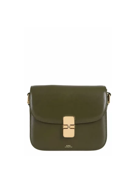 Body A.p.c. skórzany zielony
