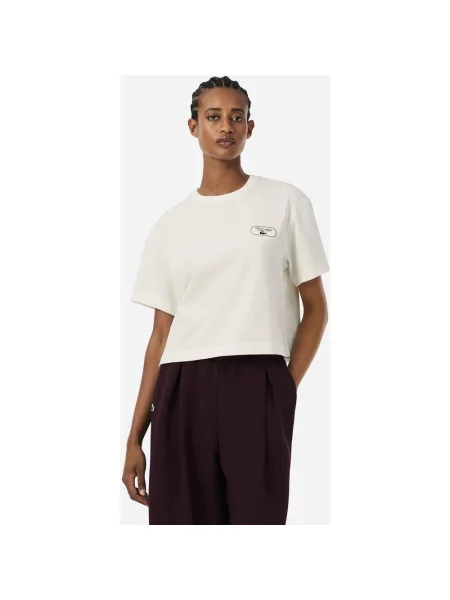Koszulka z krótkim rękawem Lacoste Tennis Heritage Badge 36 biały