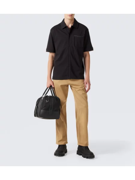 Cămașă Moncler din piele negru