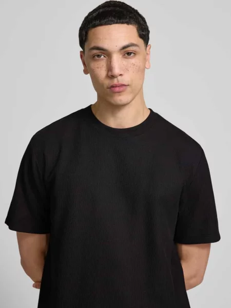 T-shirt ze stójką model AUSTIN' Jack & Jones czarna
