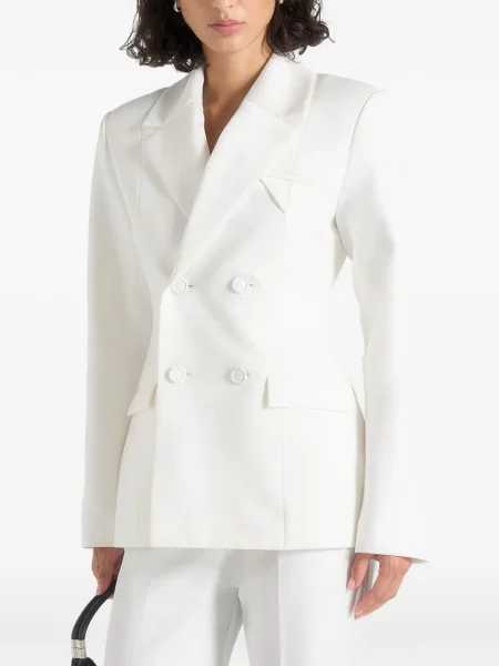 Sacou Manière De Voir din satin cu rever alb