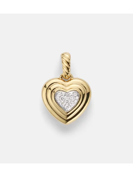 Pandantiv David Yurman cu motiv cu inimi auriu