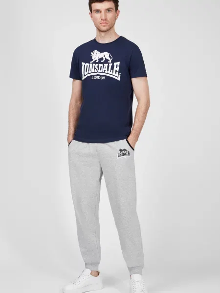 Футболка Lonsdale с автографом синяя
