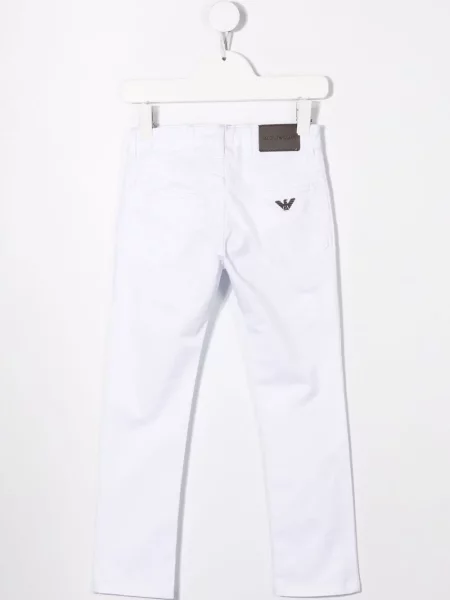 Jeansy dziecięce Emporio Armani białe