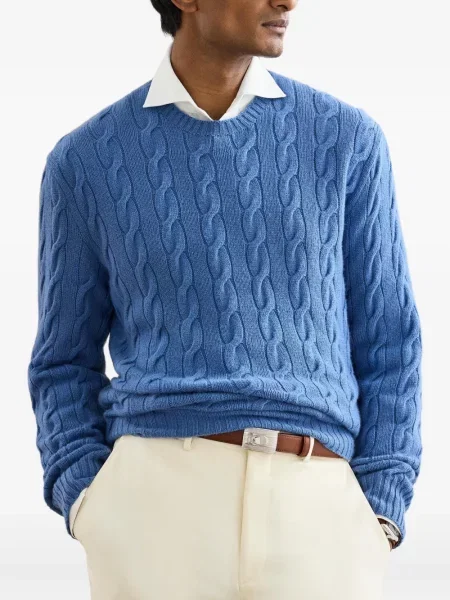 Kašmírový svetr Ralph Lauren Purple Label modrý