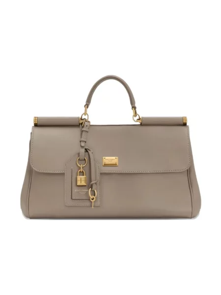 Torebka Dolce And Gabbana skórzana beżowa