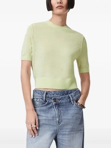 Tricou Allsaints scurt verde