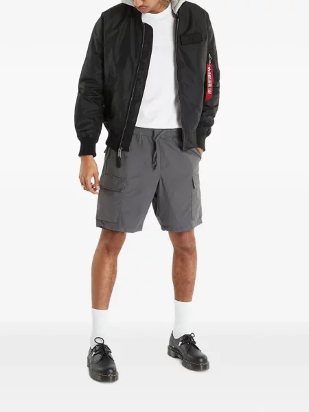 Geacă bomber Alpha Industries cu glugă negru