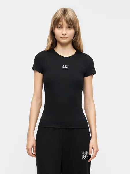 GAP Tricou negru alb