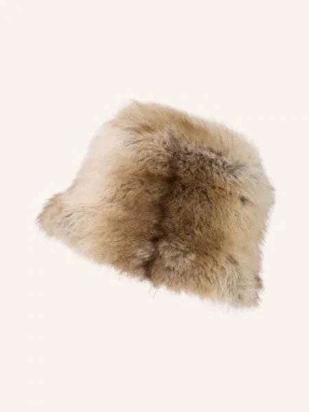 Studio Ar Klobouček Typu Bucket Hat Beau Z Umělé Kožešiny světle hnědá