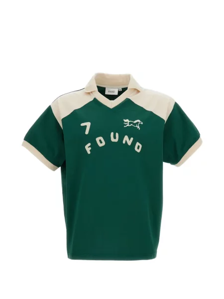 Tricou polo Found cu autograf verde