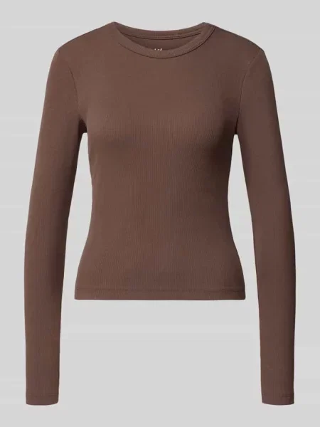 Bluzka z długim rękawem o kroju slim fit z mieszanki bawełny model VAL' Only