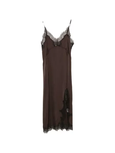 Rochie midi Maje din dantelă maro