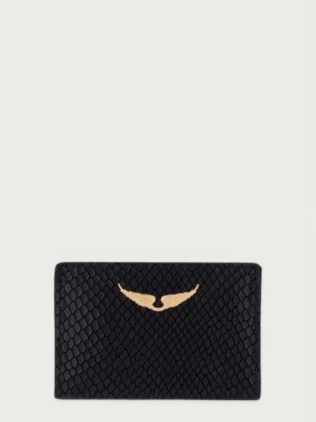 Zadig&Voltaire etui na karty skórzane czarny