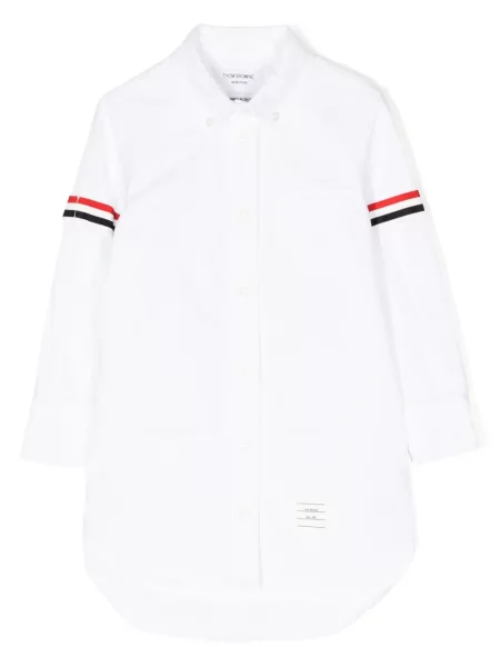 Dětské košilové šaty Thom Browne bílé