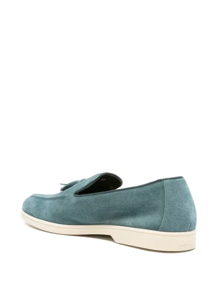 Pantofi loafer Doucal's din piele de căprioară albastru