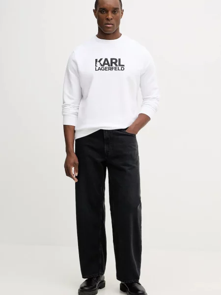 Свитер Karl Lagerfeld с принтом белый