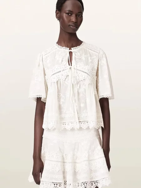 AllSaints bluză pentru femei din LILLITH alb