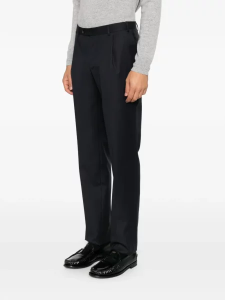 Pantaloni Canali de lână albastru