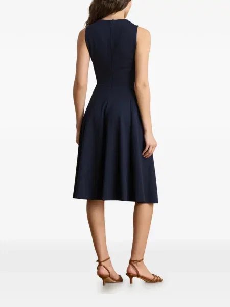 Αμάνικη μίντι φόρεμα Lauren Ralph Lauren μπλε