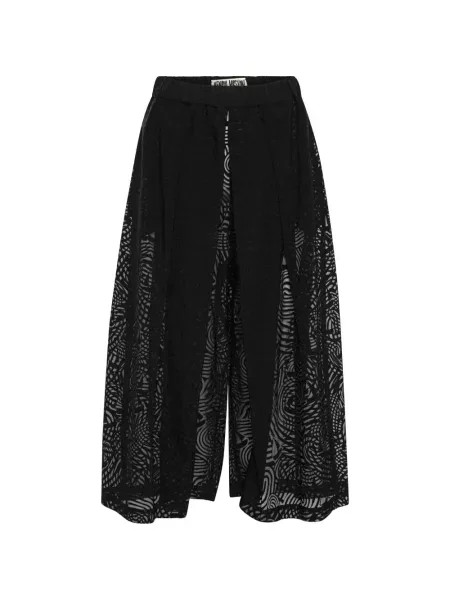 Pantaloni palazzo Henrik Vibskov cu imprimeu abstract negru
