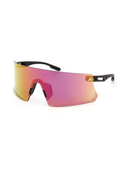 Okulary adidas Dunamis Sport matowa czerń soczewka lustrzana fioletowa czarne