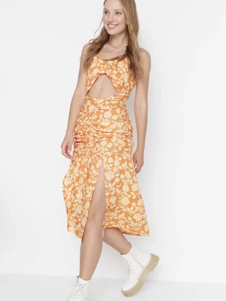 Rochie Trendyol țesută portocaliu