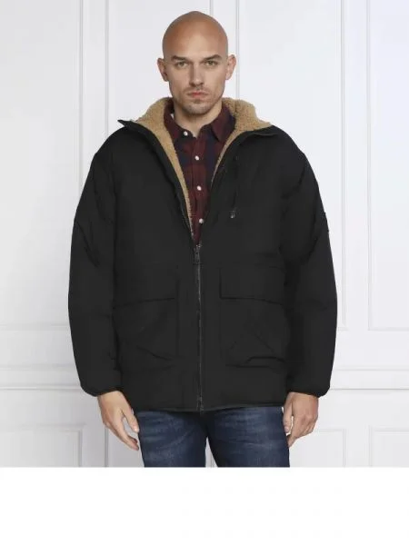 CALVIN KLEIN JEANS Kétoldalas kabát REVERSIBLE SHERPA barna