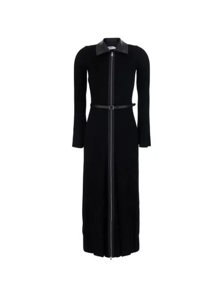Cu centură rochie midi Simkhai tricotate negru
