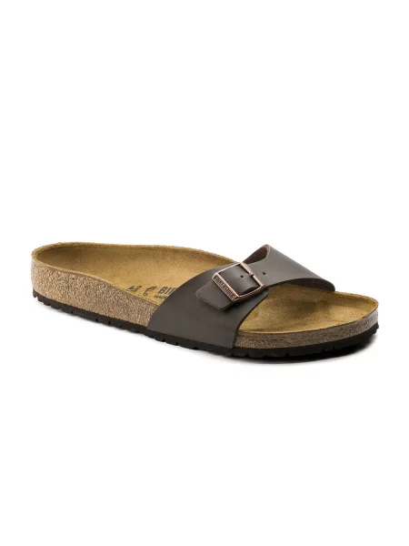Birkenstock Madrid BF Dunkelbraun Regular Fit Kobiety Sandały Birkenstock Size: brązowy