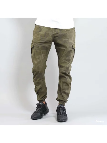 Kalhoty Urban Classics Camo Cargo Jogging Pants Camo Green S zelené