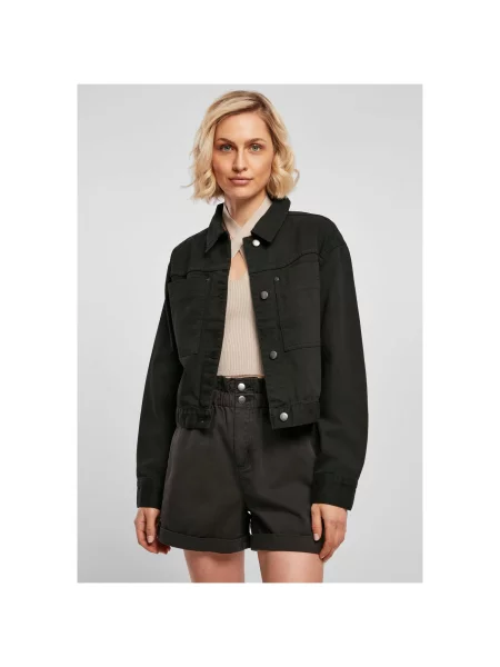 Kurtka jeansowa Urban Classics biznesowa czarna