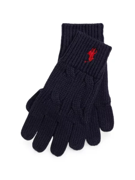 Rękawiczki dziecięce Polo Ralph Lauren niebieskie