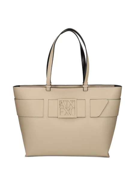 Geantă shopper Armani Exchange cu autograf
