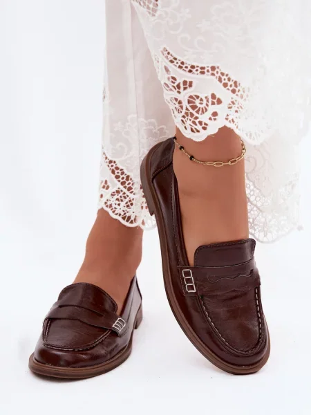 Mocasini Boto din piele alb