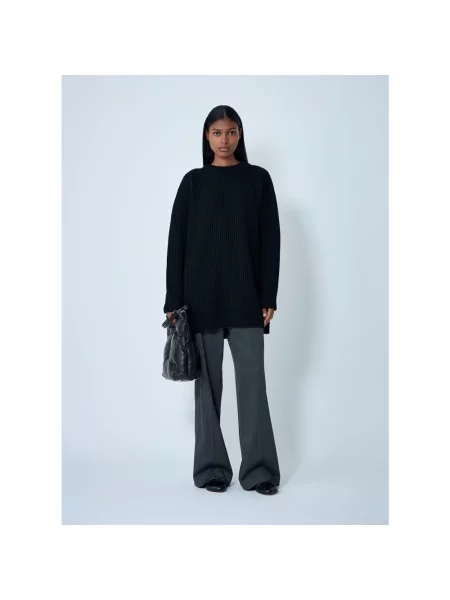 Maison Margiela sweter z dodatkiem wełny ciepły czarny