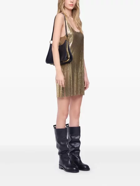 Rochie mini Rabanne de costum auriu