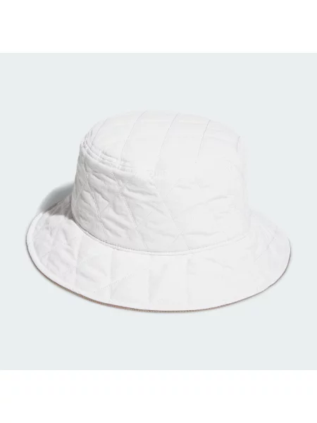 QUILTED BUCKET HAT bílý