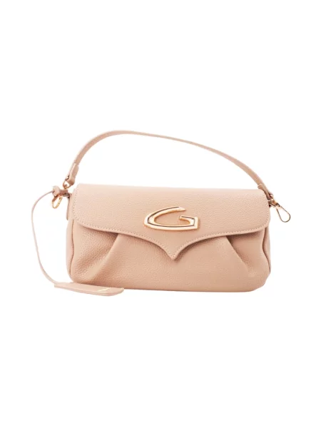 Torebka crossbody Alberto Guardiani skórzana beżowa