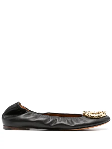 Balerini Lanvin din piele negru