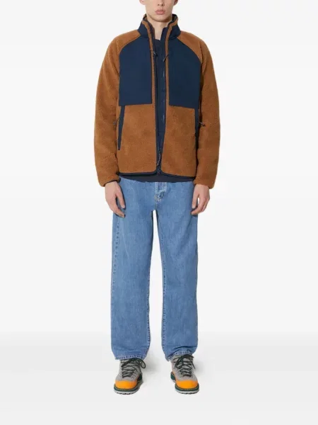 Hanorac crewneck Fjallraven cu decolteu rotund cu autograf albastru