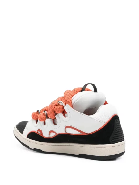 Sneakerși Lanvin din dantelă chunky alb